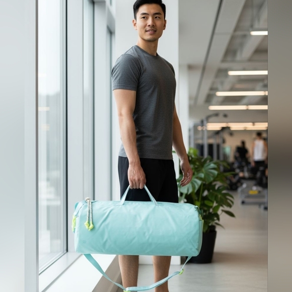 all in motion Other - NWT All in Motion Duffel Bag TEAL Gym  Weekender  W/ SHOULDER STRAP 10" X 20"